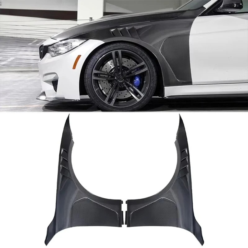 Gts Style Carbon Fiber Front Fender Pair for M2 F80 M3 F82 M4 Car Front Side Carbon Fiber Fenders